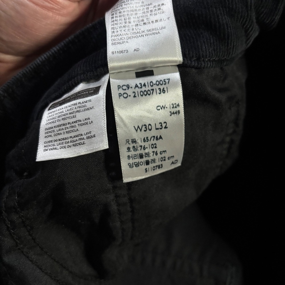 Levi's 726 Flare Pants Women 30 Black Corduroy High Rise Retro Stretch Cords - Picture 7 of 11